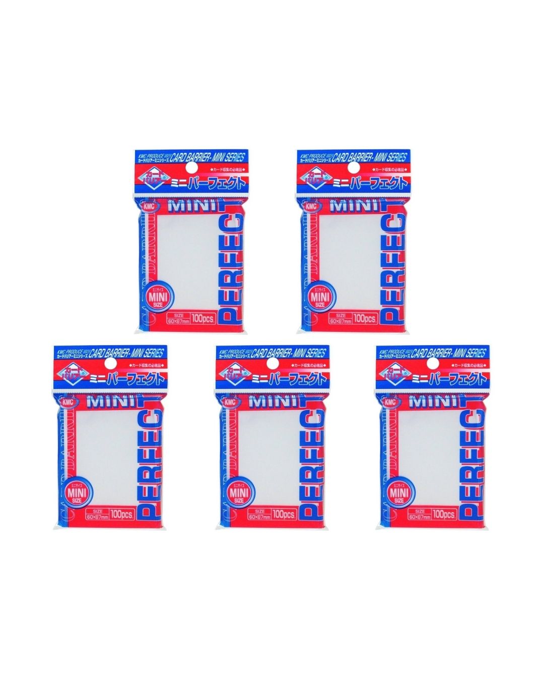 KMC Card Barrier Perfect Size Mini - 5x100 Buste Protettive per Yu-Gi-Oh! - 60x87mm