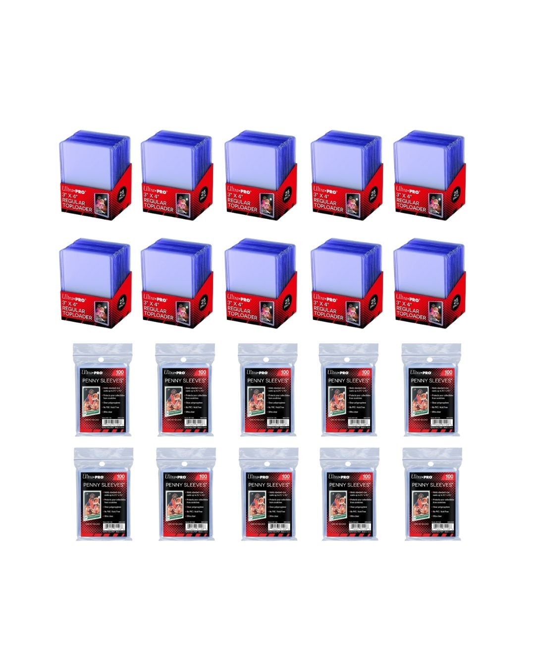 MEGA PACK Rivenditore: 1000 Penny + 250 Toploader (10+10)