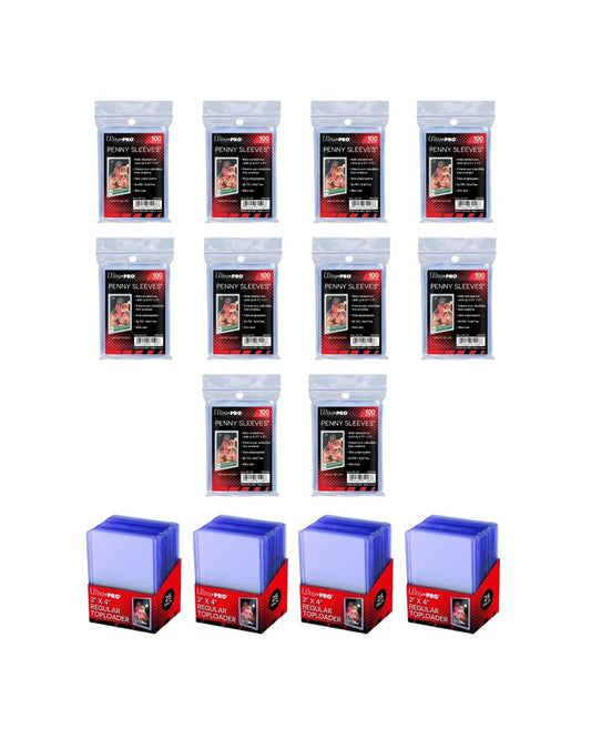 Bundle Rivenditore: 1000 Penny Sleeves + 100 Toploader (10+4)