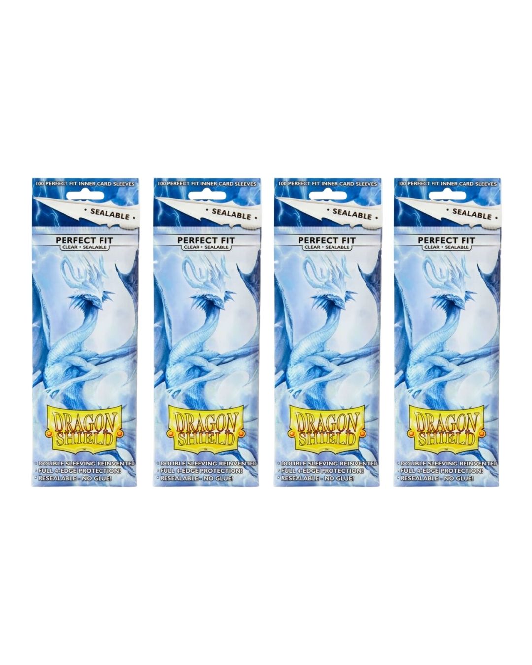 Lotto 4x Dragon Shield Perfect Fit Clear Sealable - 400 Bustine Protettive