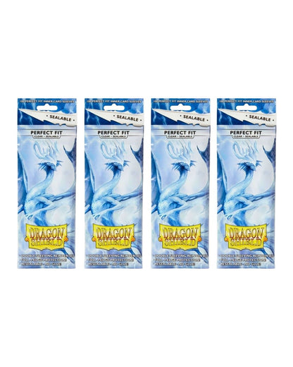 Lotto 4x Dragon Shield Perfect Fit Clear Sealable - 400 Bustine Protettive