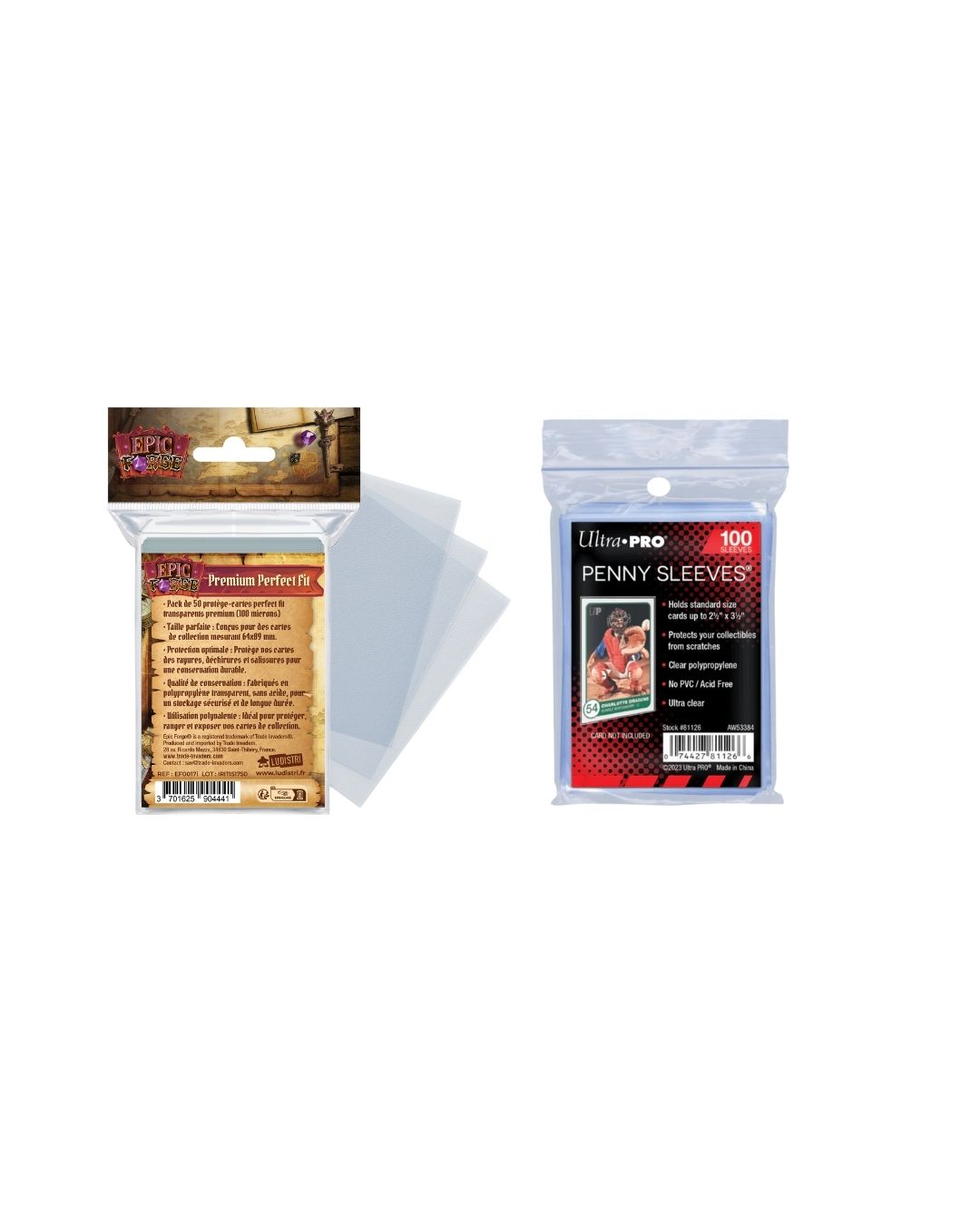 Kit Double Sleeve 1+1: 100 Perfect Fit + 100 Penny Sleeves