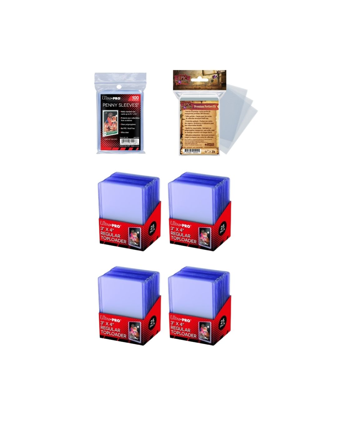 ULTIMATE Protection Kit (1+1+4): 100 Inner + 100 Penny + 100 Toploader