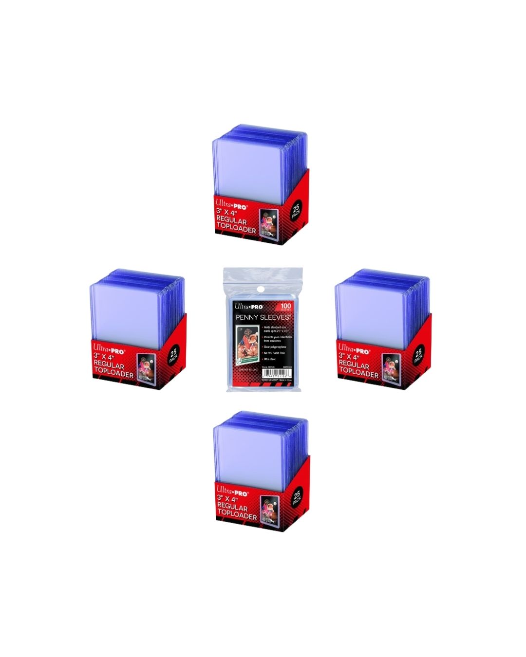 Starter Kit Spedizione: 100 Penny Sleeves + 100 Toploader (1+4)