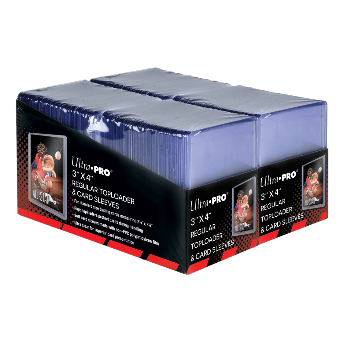 Mega Pack Ultra PRO: 200 Toploader Regular + 200 Penny Sleeves - Protezione Carte Standard