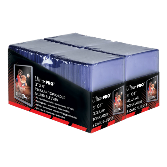 Mega Pack Ultra PRO: 200 Toploader Regular + 200 Penny Sleeves - Protezione Carte Standard