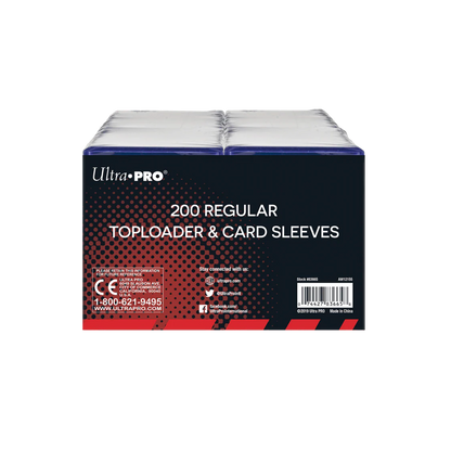 Mega Pack Ultra PRO: 200 Toploader Regular + 200 Penny Sleeves - Protezione Carte Standard