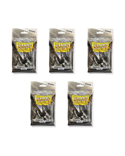 Set 5x Dragon Shield Perfect Fit Smoke – 500 Buste Protettive Interne Oscurate (63x88 mm)