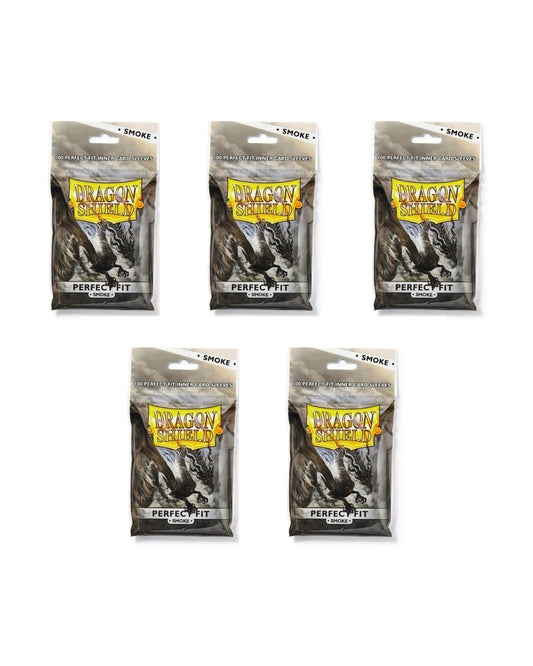 Set 5x Dragon Shield Perfect Fit Smoke – 500 Buste Protettive Interne Oscurate (63x88 mm)