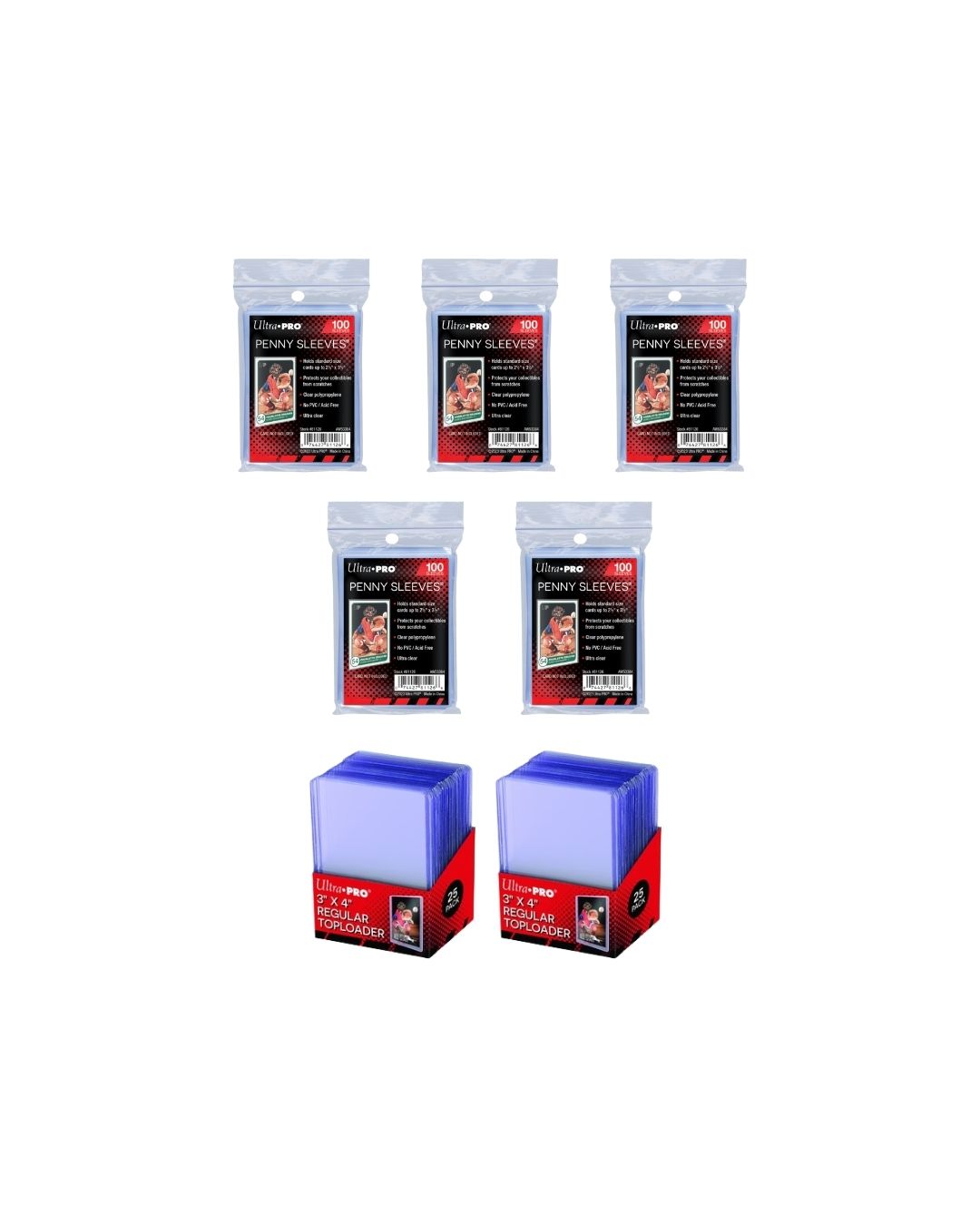 Lotto Veloce: 500 Penny Sleeves + 50 Toploader (5+2)