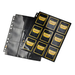 Dragon Shield - Pagine a 18 Tasche Sideloading (Nere) - 50 Pezzi per Raccoglitori TCG