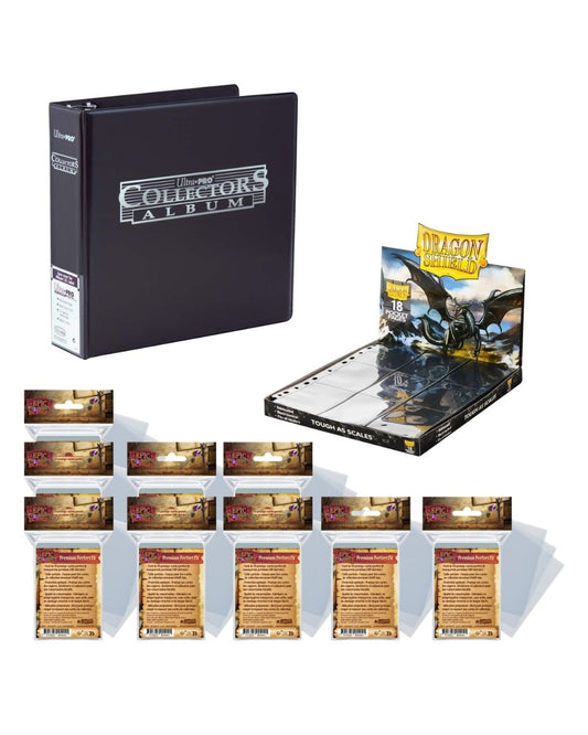 Mega Kit Archivio TCG: Album Ultra Pro + 50 Pagine Dragon Shield + 900 Sleeves Epic Forge